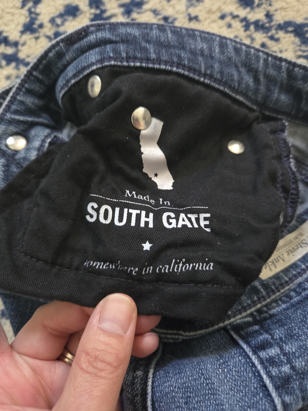 Ag Adriano Goldschmied Mid Blue Straight Leg Jeans - Picture 5 of 8